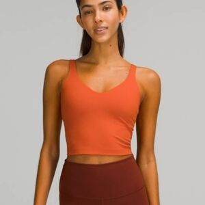 NWT Lululemon Align Tank Women's Size 8 Orange Built In Sports Bra Yoga